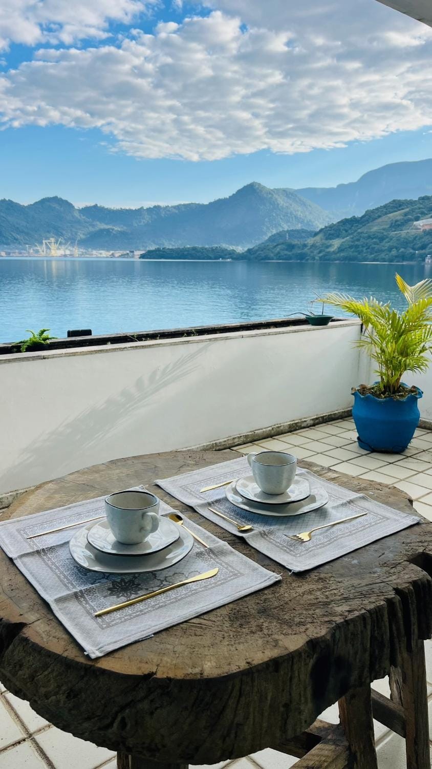 Day, View (from property/room), Balcony/Terrace, Seating area, Dining area, Mountain view, Sea view, Breakfast