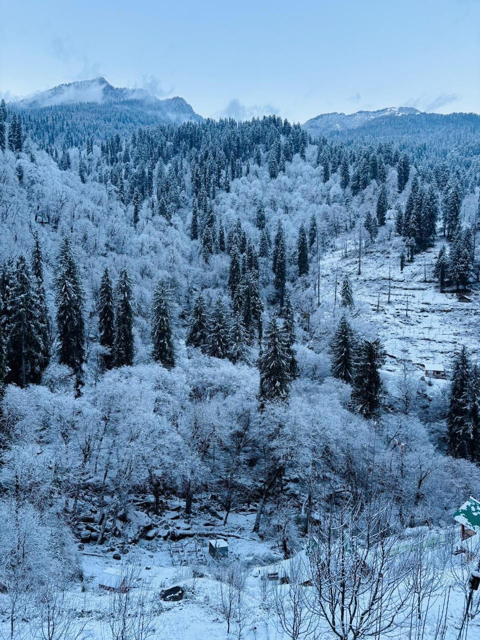 Natural landscape, Winter, Mountain view