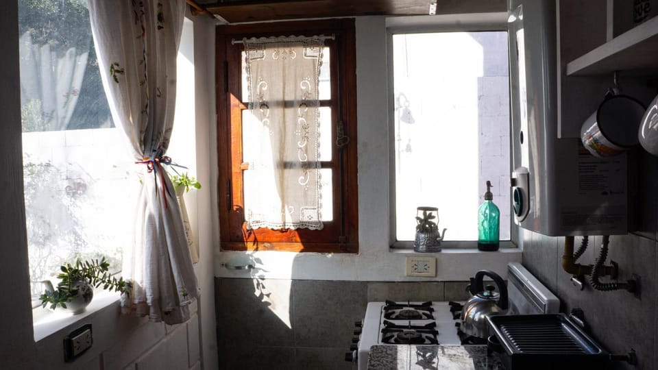 Kitchen or kitchenette, oven, stove