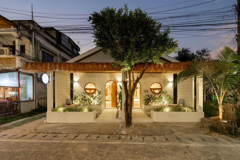 Property building, Patio, Night