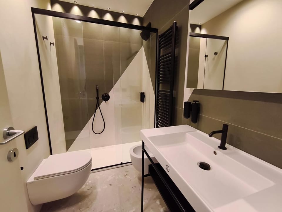 Shower, Toilet, Bathroom, towels