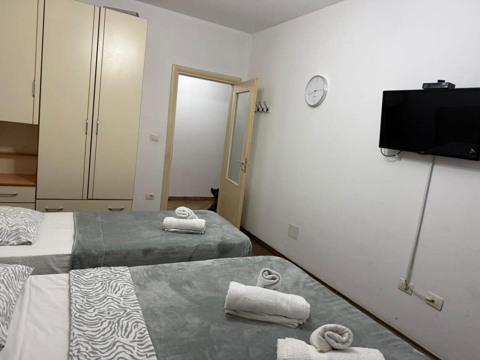 Bed, TV and multimedia, Photo of the whole room, Bedroom, towels, wardrobe, air conditioner