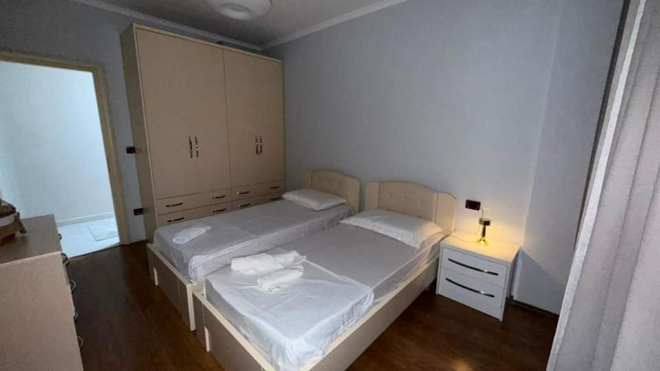 Bed, Photo of the whole room, Bedroom, towels, wardrobe