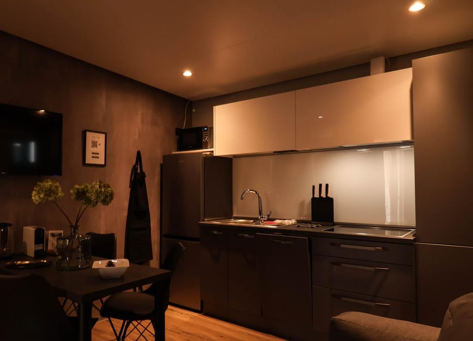 Kitchen or kitchenette, Dining area, stove