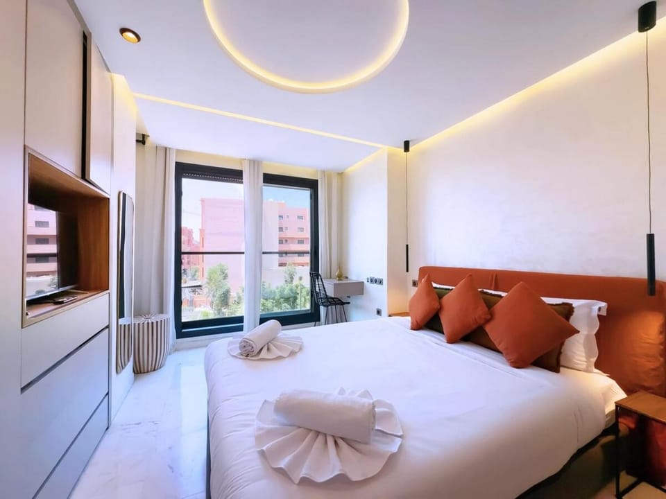 Appt de Luxe avec Terrasse,PiscinePartagée & wifi Apartment in Marrakesh