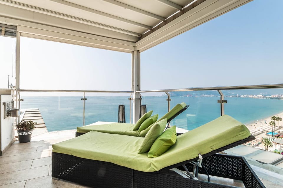 Day, Natural landscape, View (from property/room), Balcony/Terrace, Sea view, sunbed