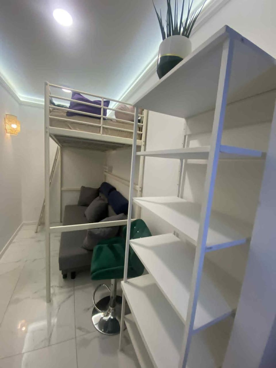 Bedroom, bunk bed, wardrobe