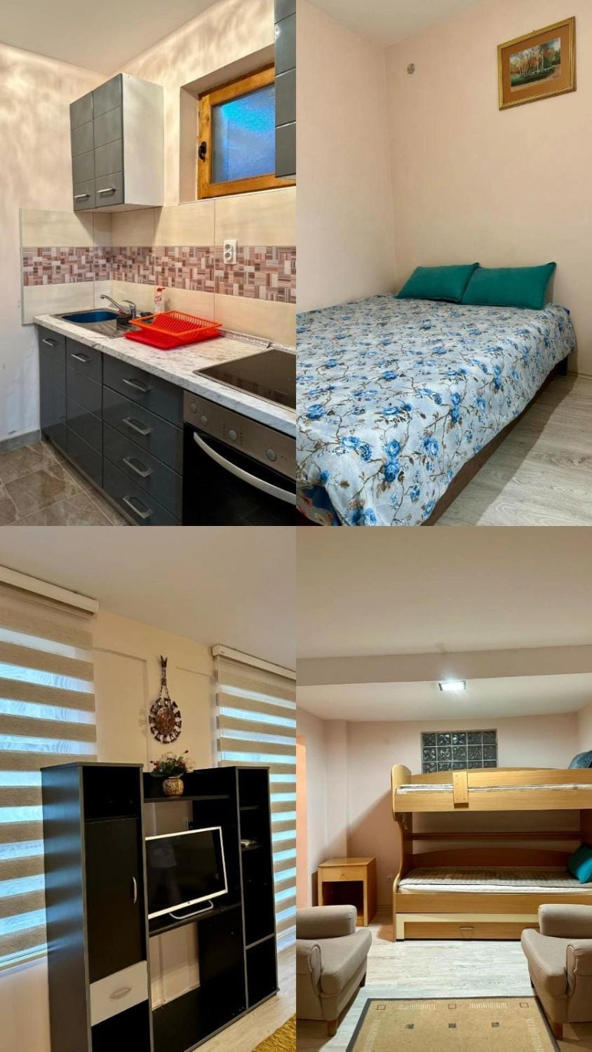 Bed, Kitchen or kitchenette, Photo of the whole room, Bedroom, stove
