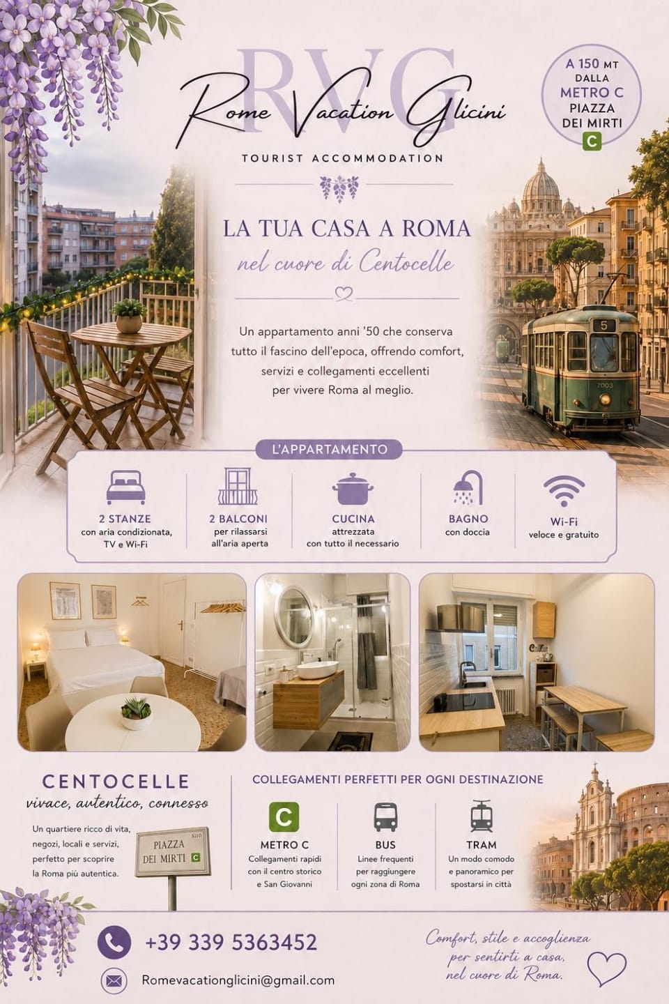 Rome Vacation Glicini Apartment in Rome
