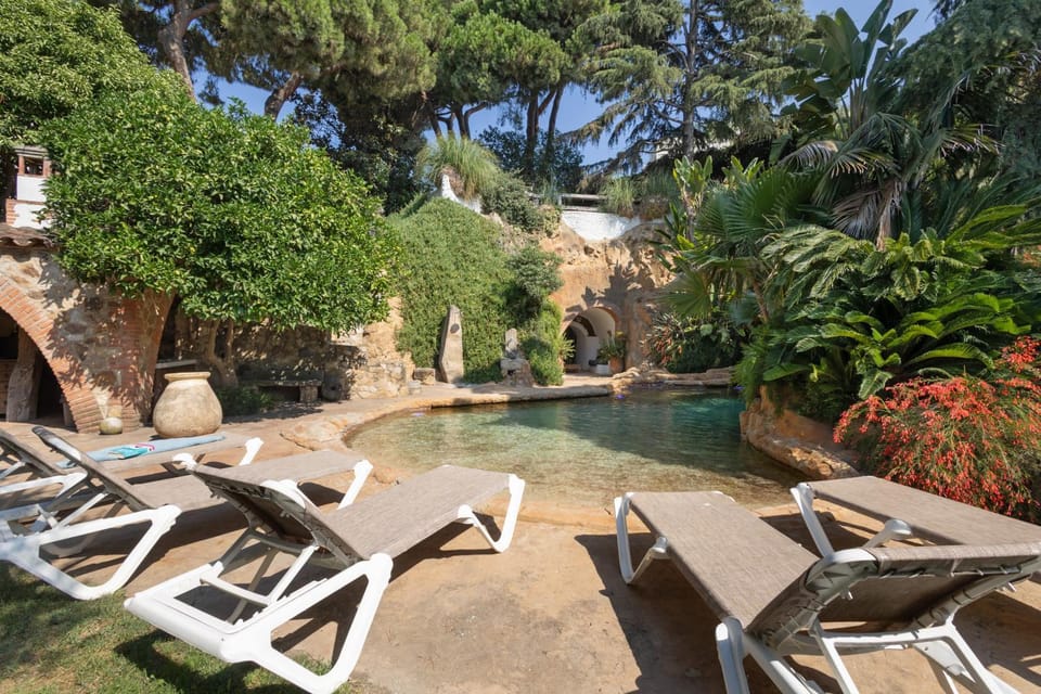 Property building, Living room, Swimming pool