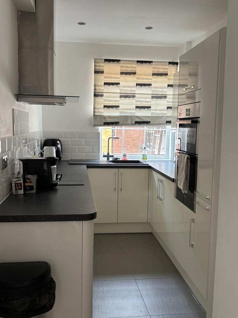 Kitchen or kitchenette, oven, stove, toaster