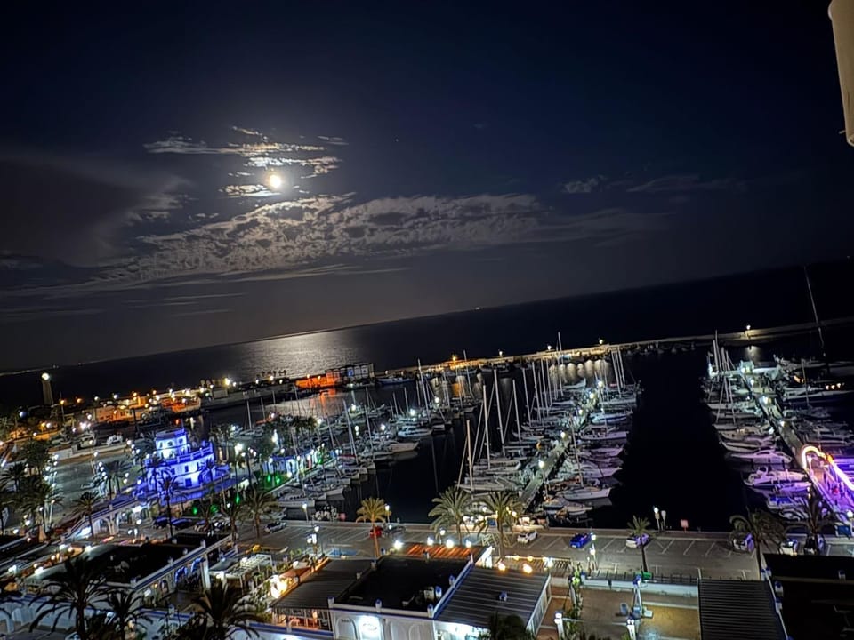 Night, Natural landscape, Sea view