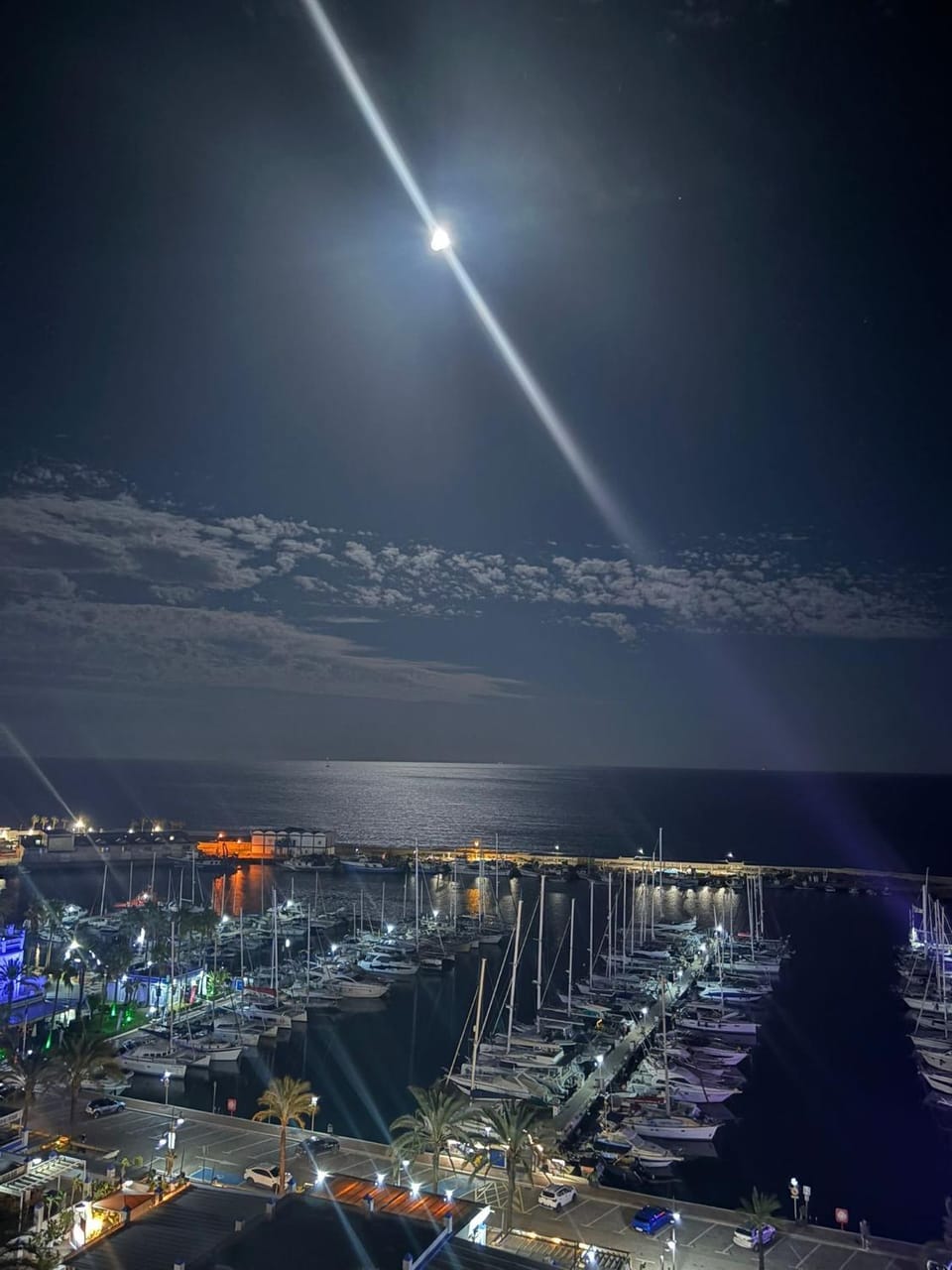 Night, Sea view