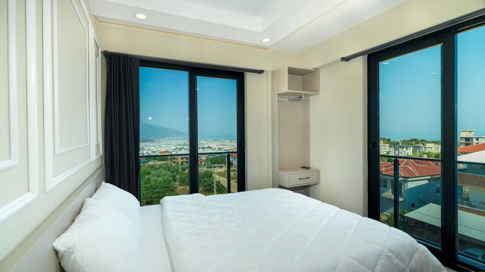 Natural landscape, View (from property/room), Bedroom, City view, Sea view, internet, air conditioner