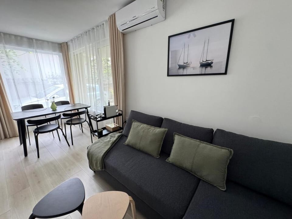 Living room, Seating area, Dining area, air conditioner