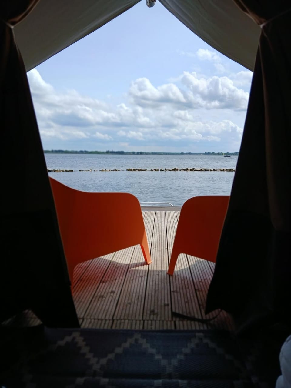Natural landscape, Seating area, Lake view