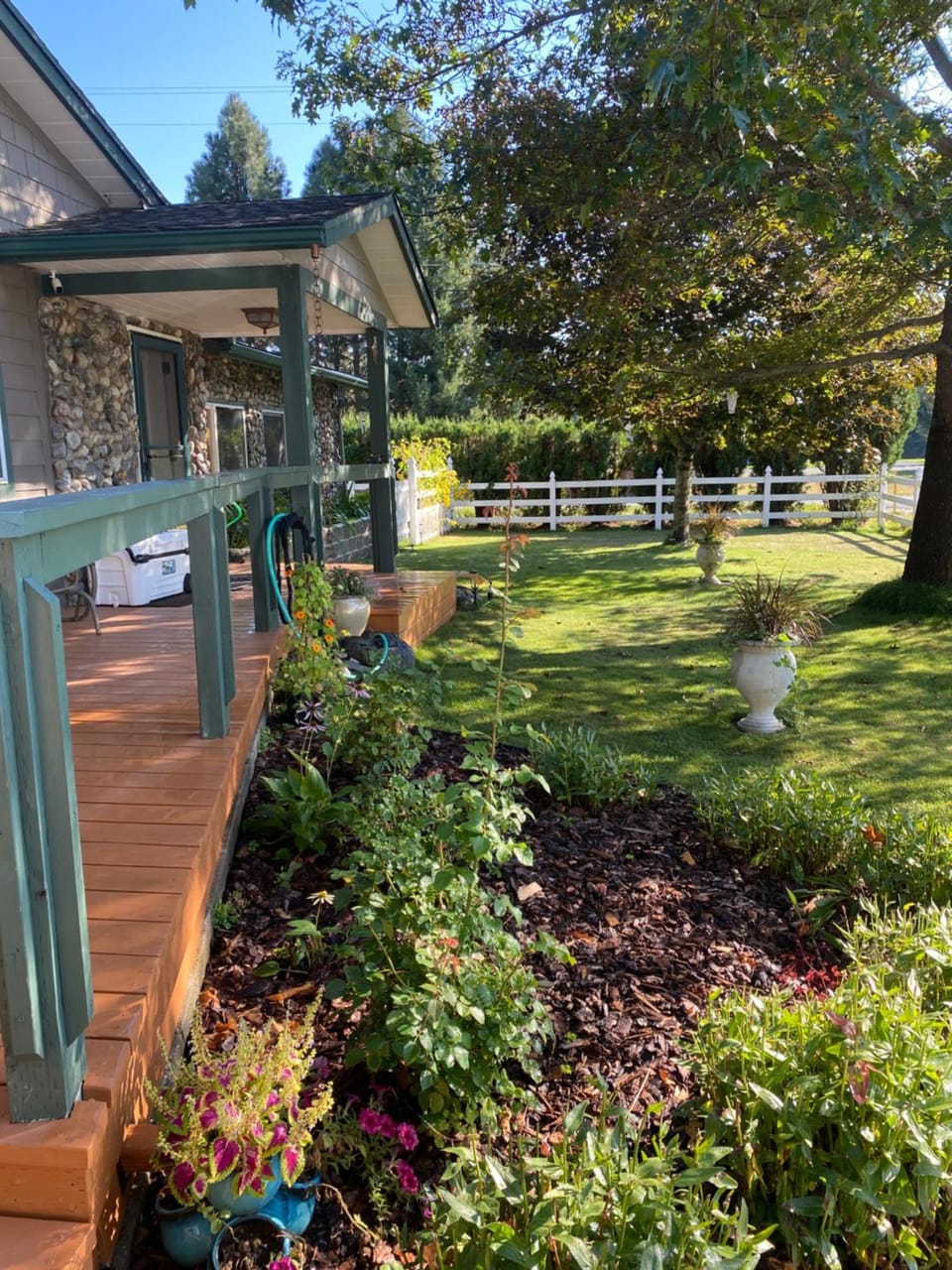 Property building, Spring, Garden view