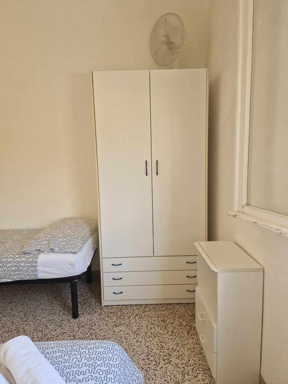 Bed, Photo of the whole room, Bedroom, towels, wardrobe