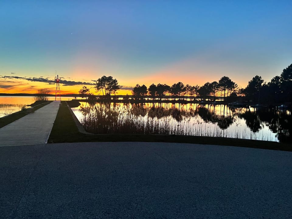 Natural landscape, Lake view, Sunset