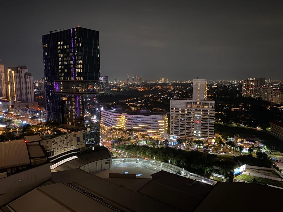 Property building, Night, Bird's eye view, City view