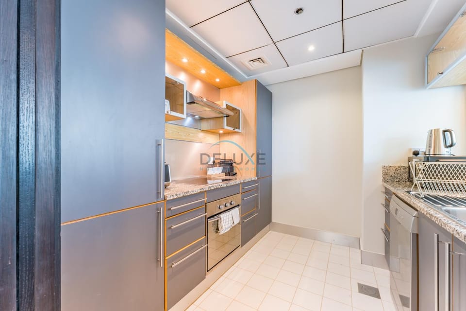 Kitchen or kitchenette, dishwasher, oven, stove