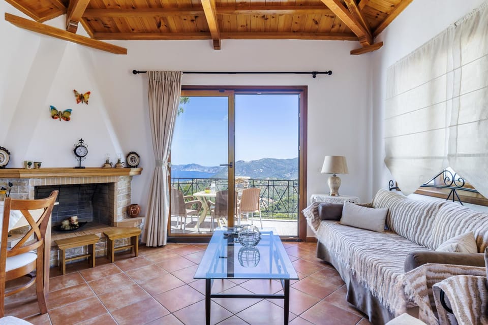 View (from property/room), Living room, Seating area, fireplace