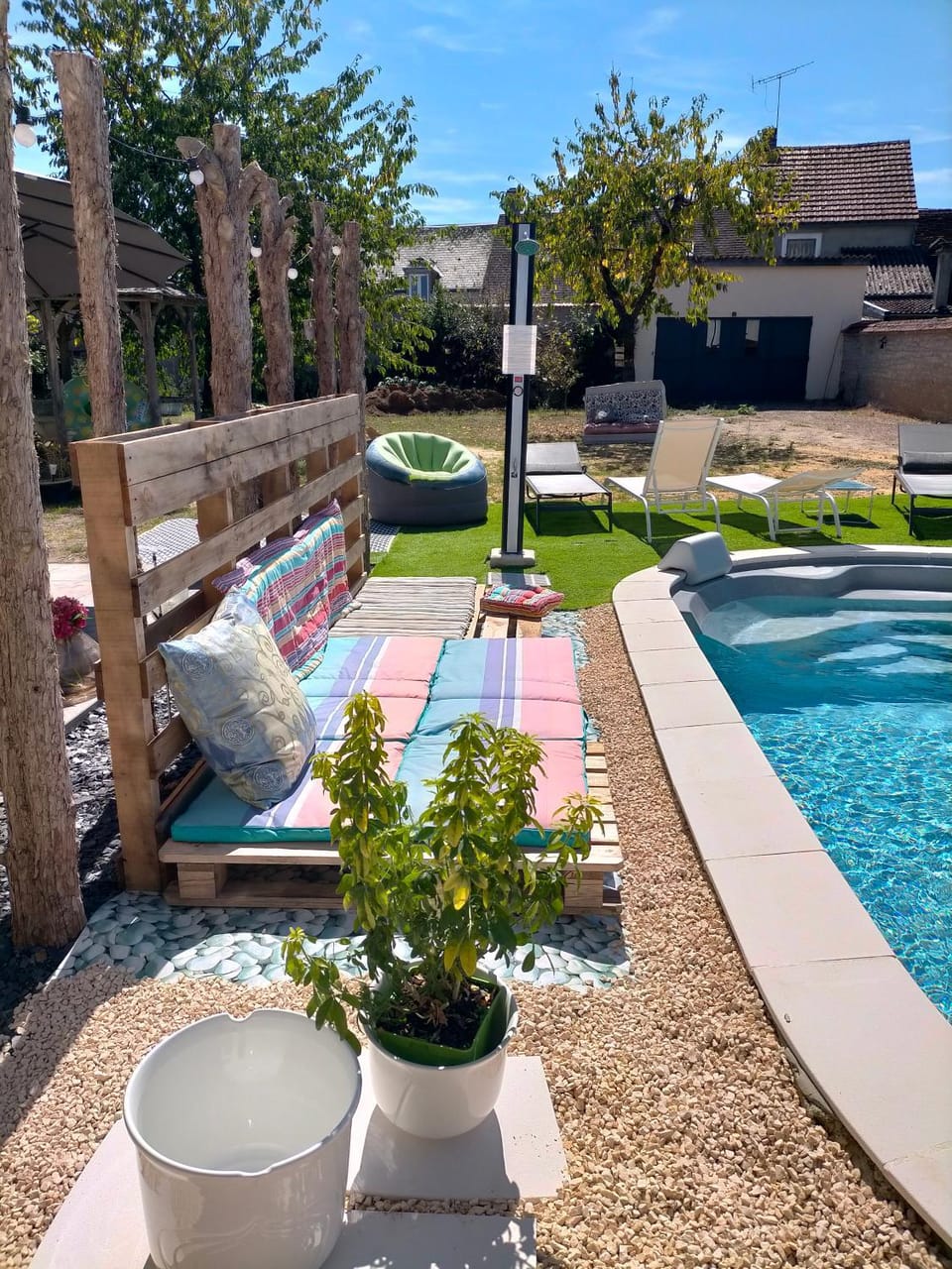 Garden, Swimming pool, sunbed