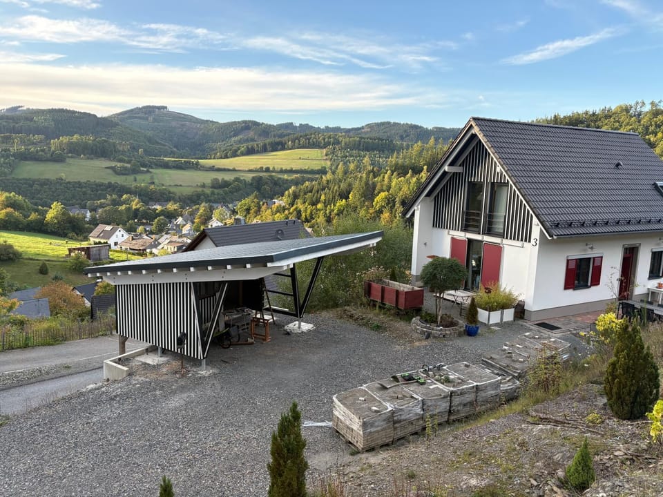 Property building, Natural landscape, Garden, Mountain view