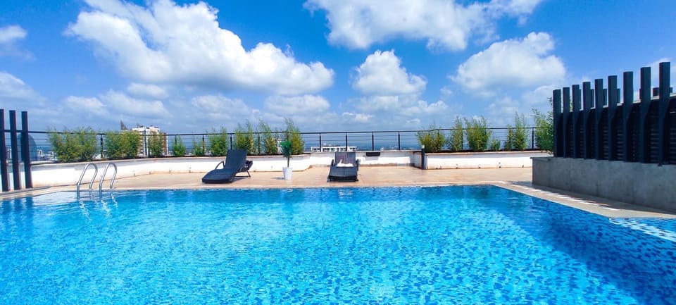 Patio, Day, Pool view, Swimming pool, Swimming pool, sunbed