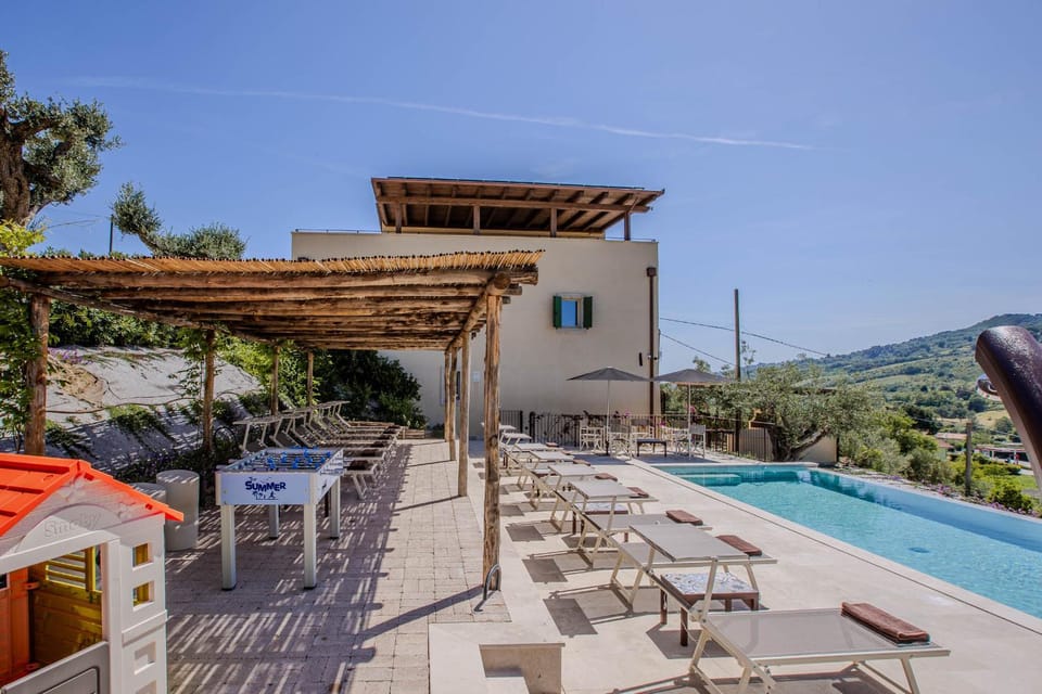 Property building, Patio, Swimming pool
