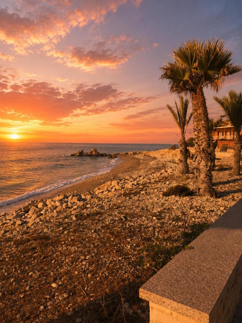 Natural landscape, Beach, Sea view, Sunrise, Sunset