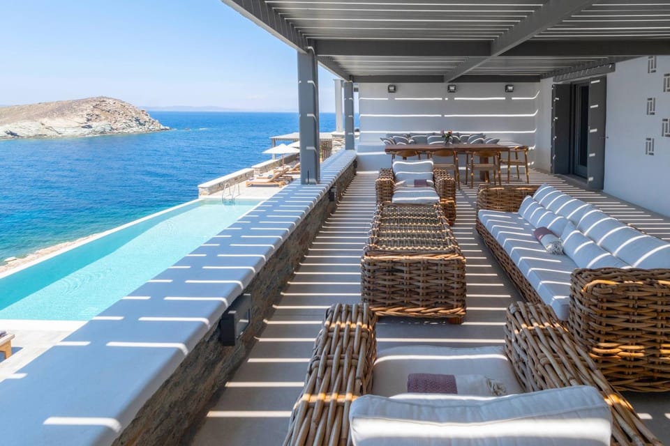 Patio, Day, Balcony/Terrace, Seating area, Pool view, Sea view, Swimming pool