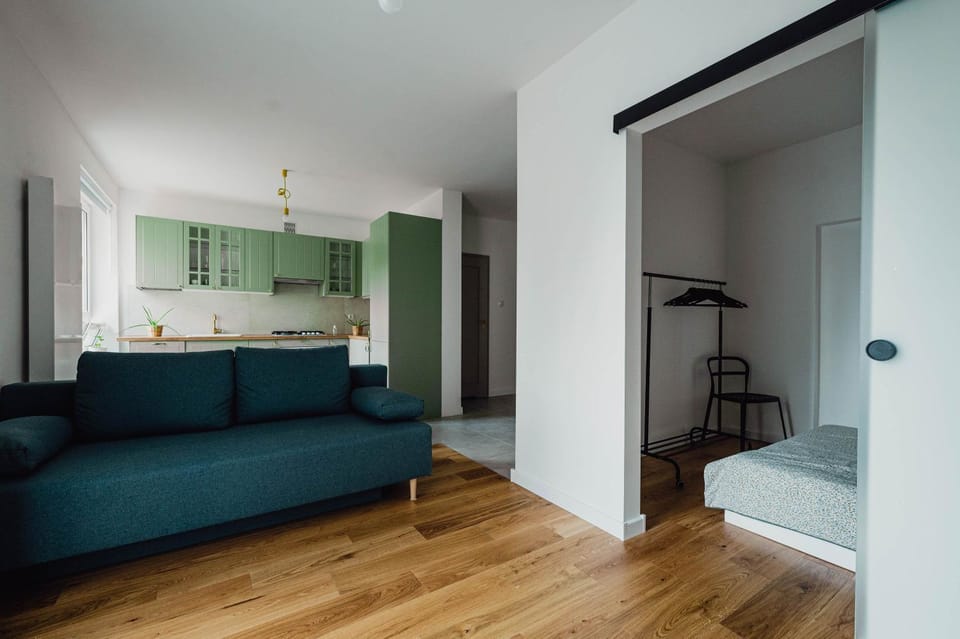 Kitchen or kitchenette, Living room, Seating area