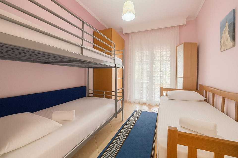 Bed, Photo of the whole room, Bedroom, bunk bed, wardrobe