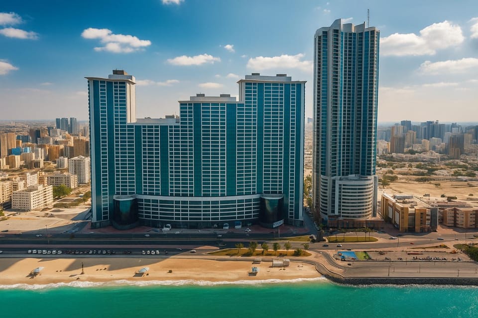 Luxury Ajman Sunrise 2BD Stay with sea view & Pool Apartment in Ajman
