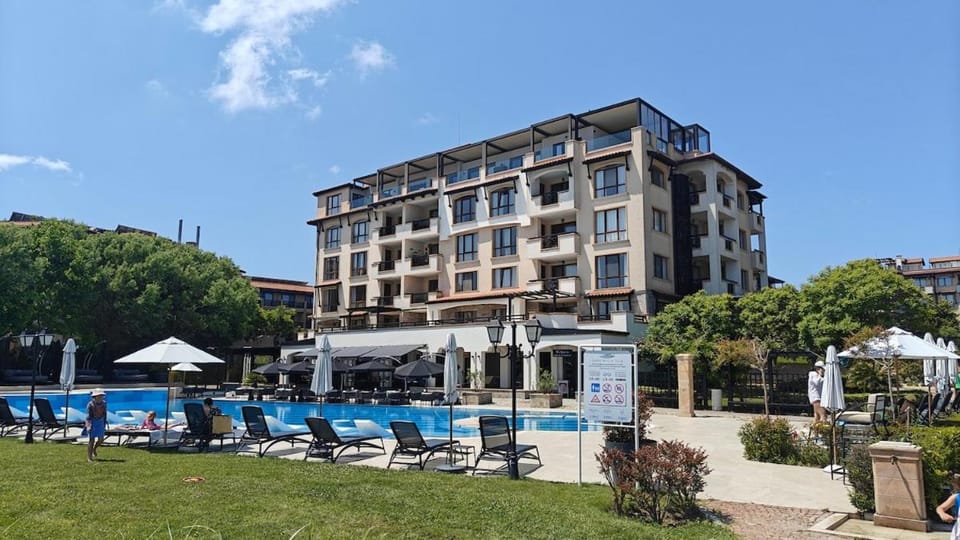 Property building, Patio, Day, Garden, Garden view, Pool view, Swimming pool