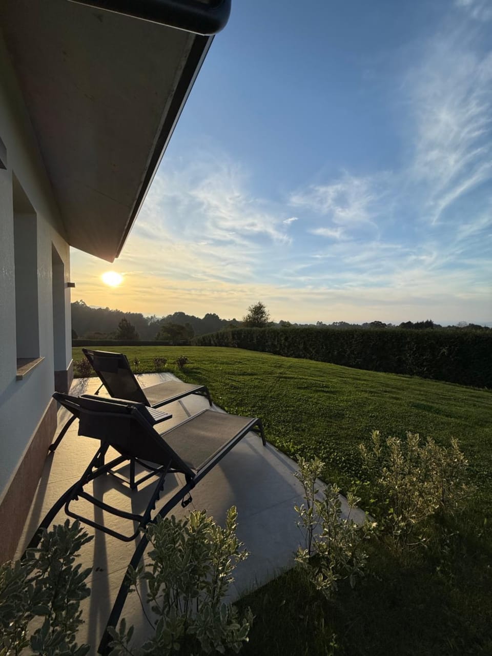 Natural landscape, Garden, Balcony/Terrace, Garden view, Sunset