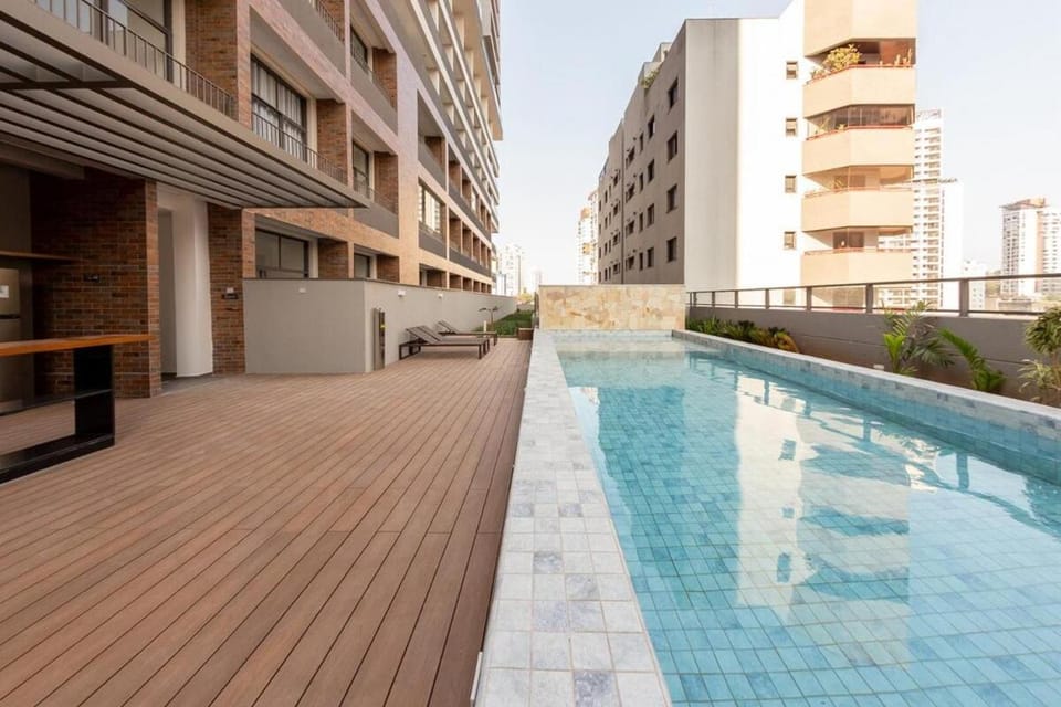 Apartamento Garden com piscina a 7min Consulado e 3min Metrô Brooklin Apartment in Sao Paulo City