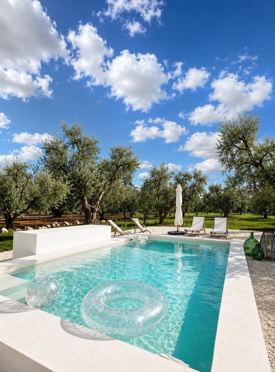Natural landscape, Garden, Garden view, Pool view, Swimming pool, Swimming pool, sunbed