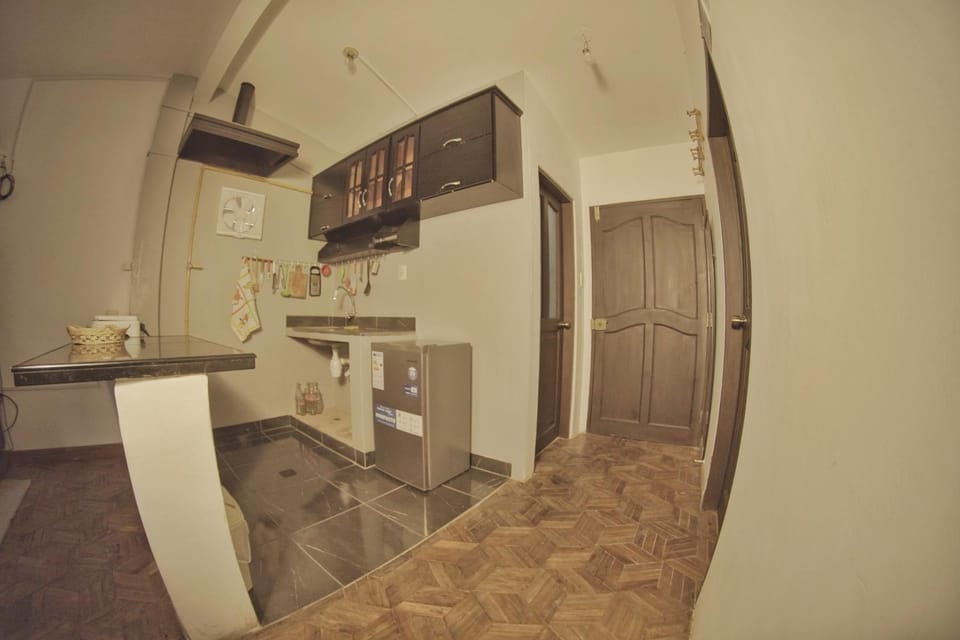 Kitchen or kitchenette, minibar, kitchen