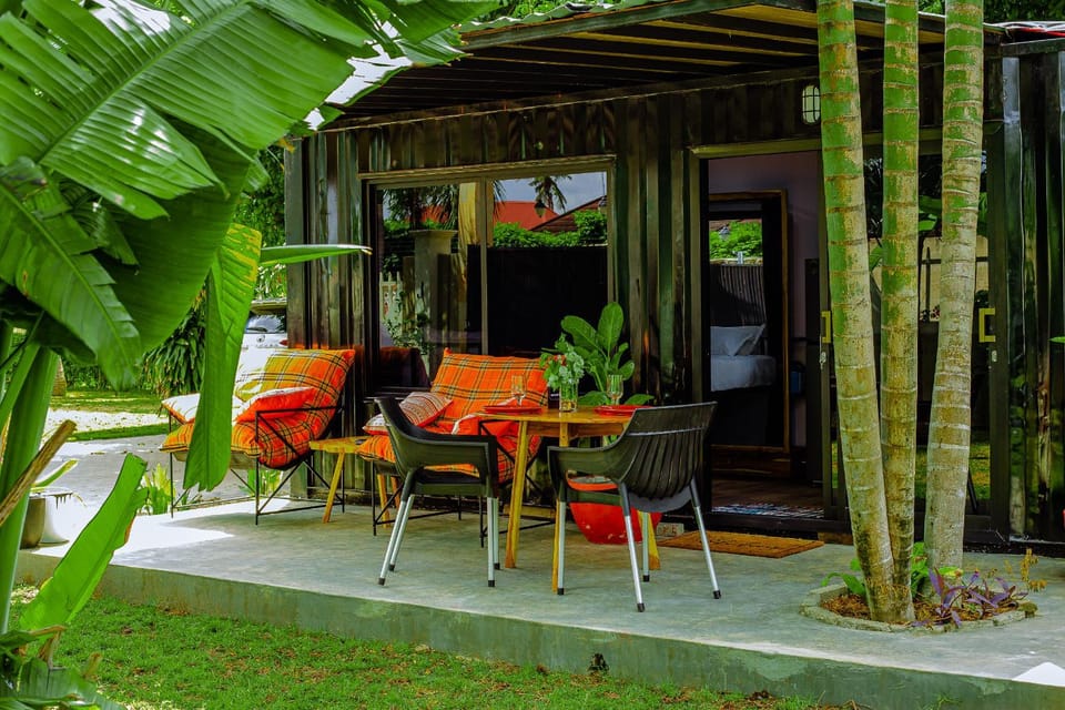 Patio, Seating area, Garden view
