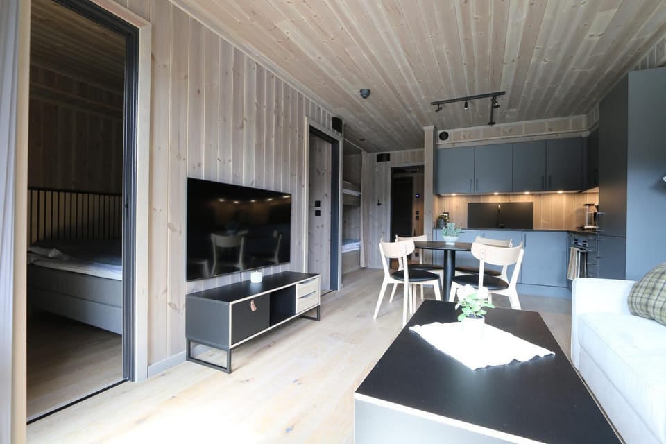 TV and multimedia, Kitchen or kitchenette, Living room, Seating area, Dining area