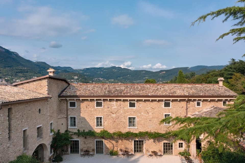 Property building, Natural landscape, Mountain view, Inner courtyard view