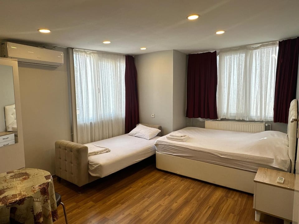 Bed, air conditioner