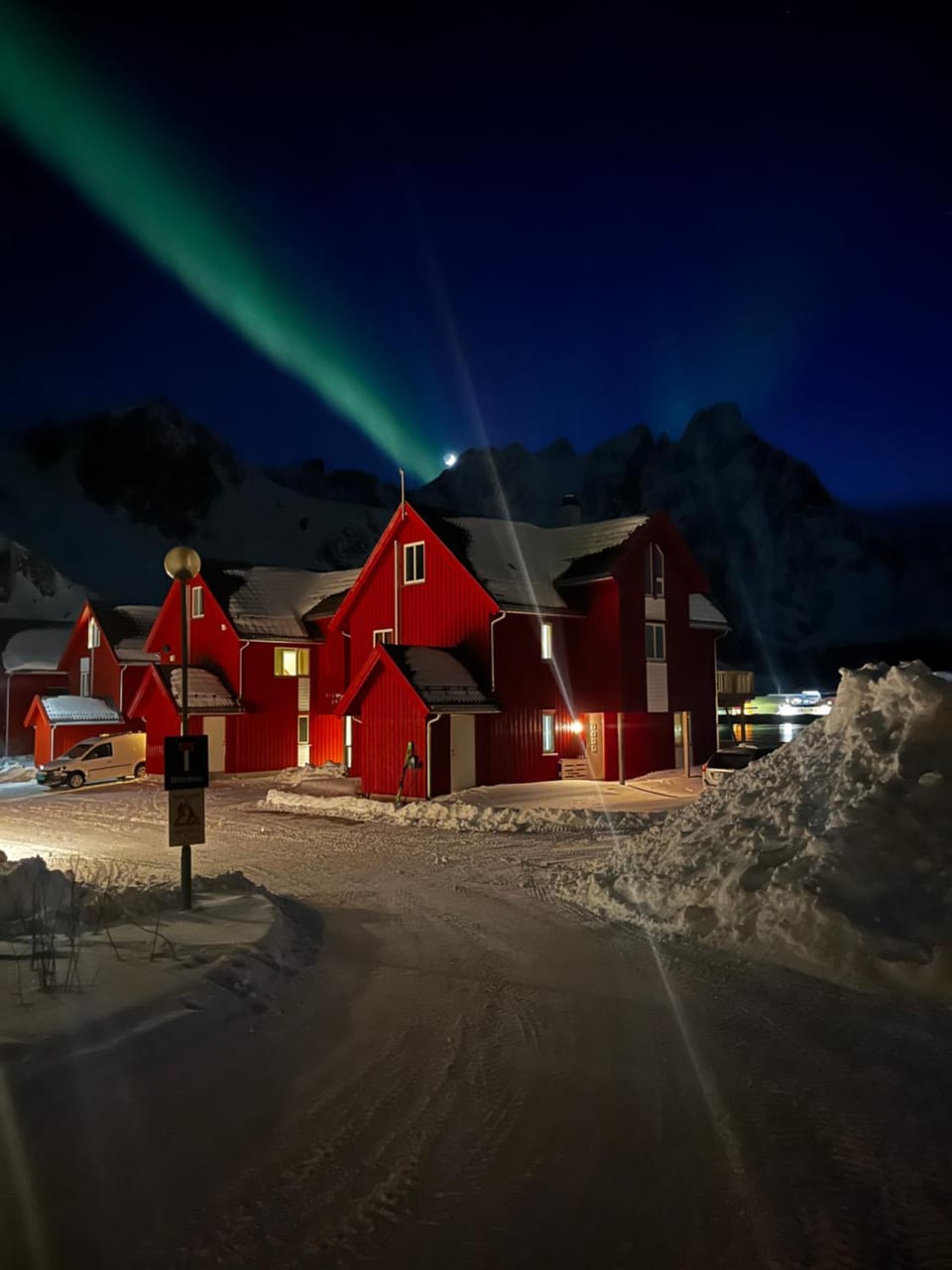 Property building, Winter, Mountain view