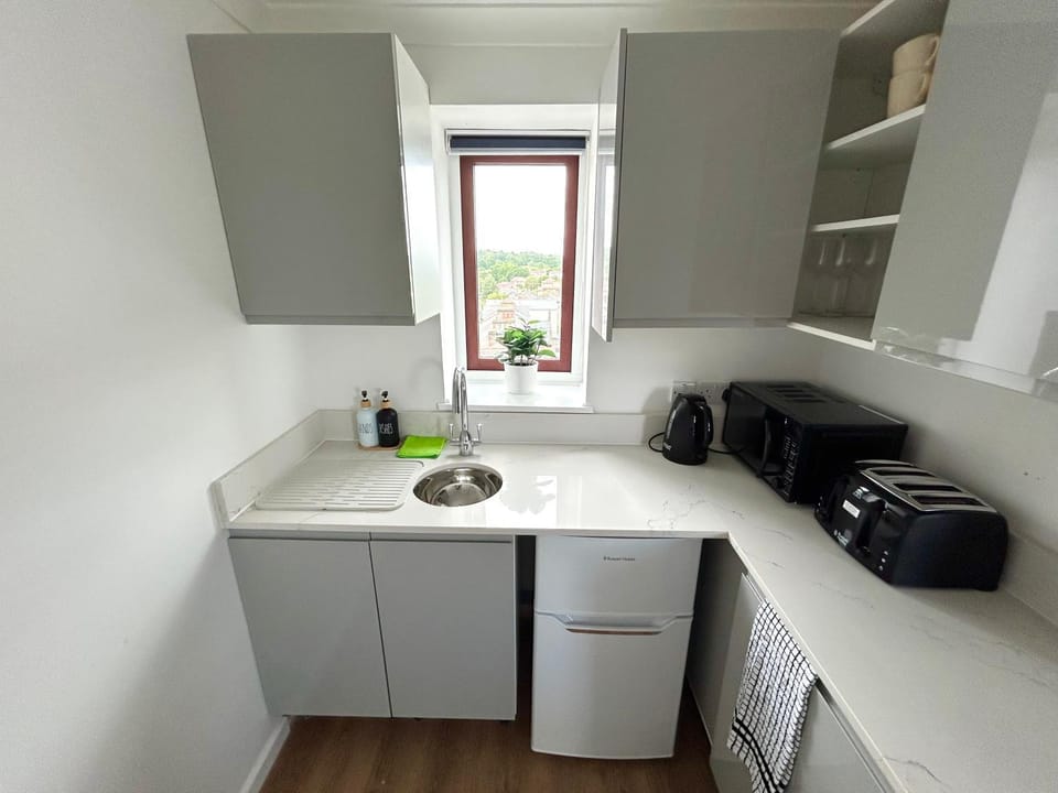 Coffee/tea facilities, Kitchen or kitchenette, oven, toaster