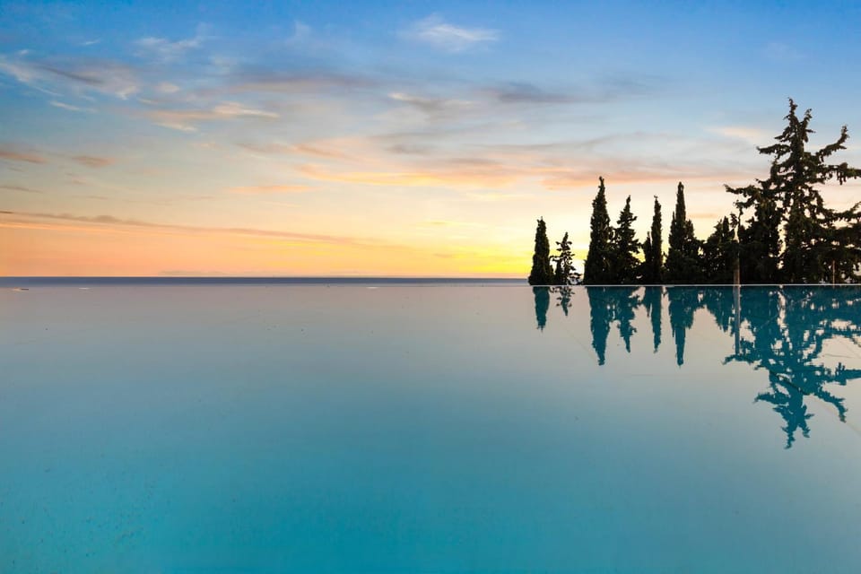 Natural landscape, Pool view, Sea view, Swimming pool, Swimming pool, Sunset