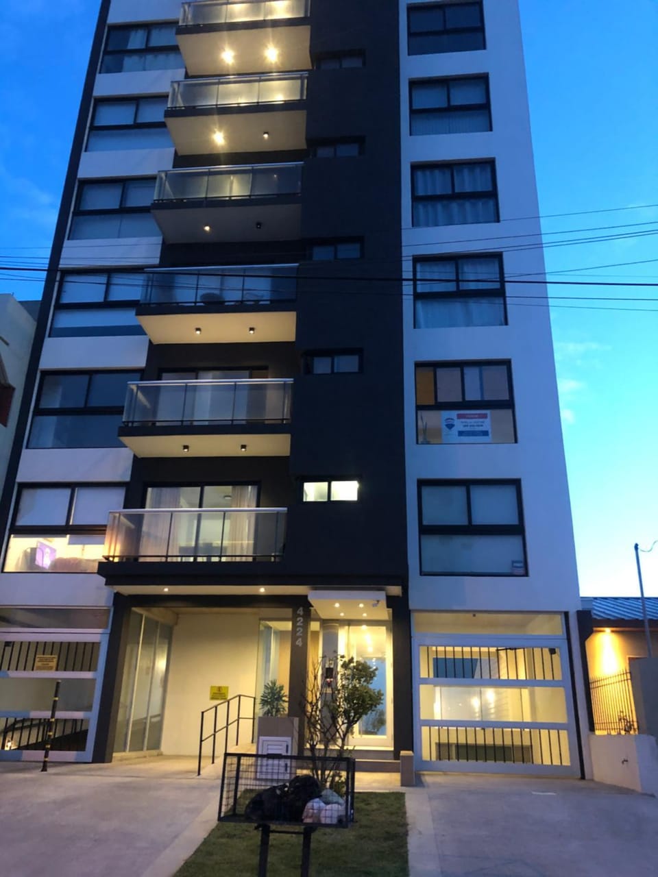 Property building, Facade/entrance, Night