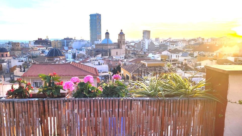 The Alicante Old Town artist workshop, Impressive rooftop, terrace with amazing city views and sea views, BBQ, Air conditioner, Wifi Apartment in Alicante