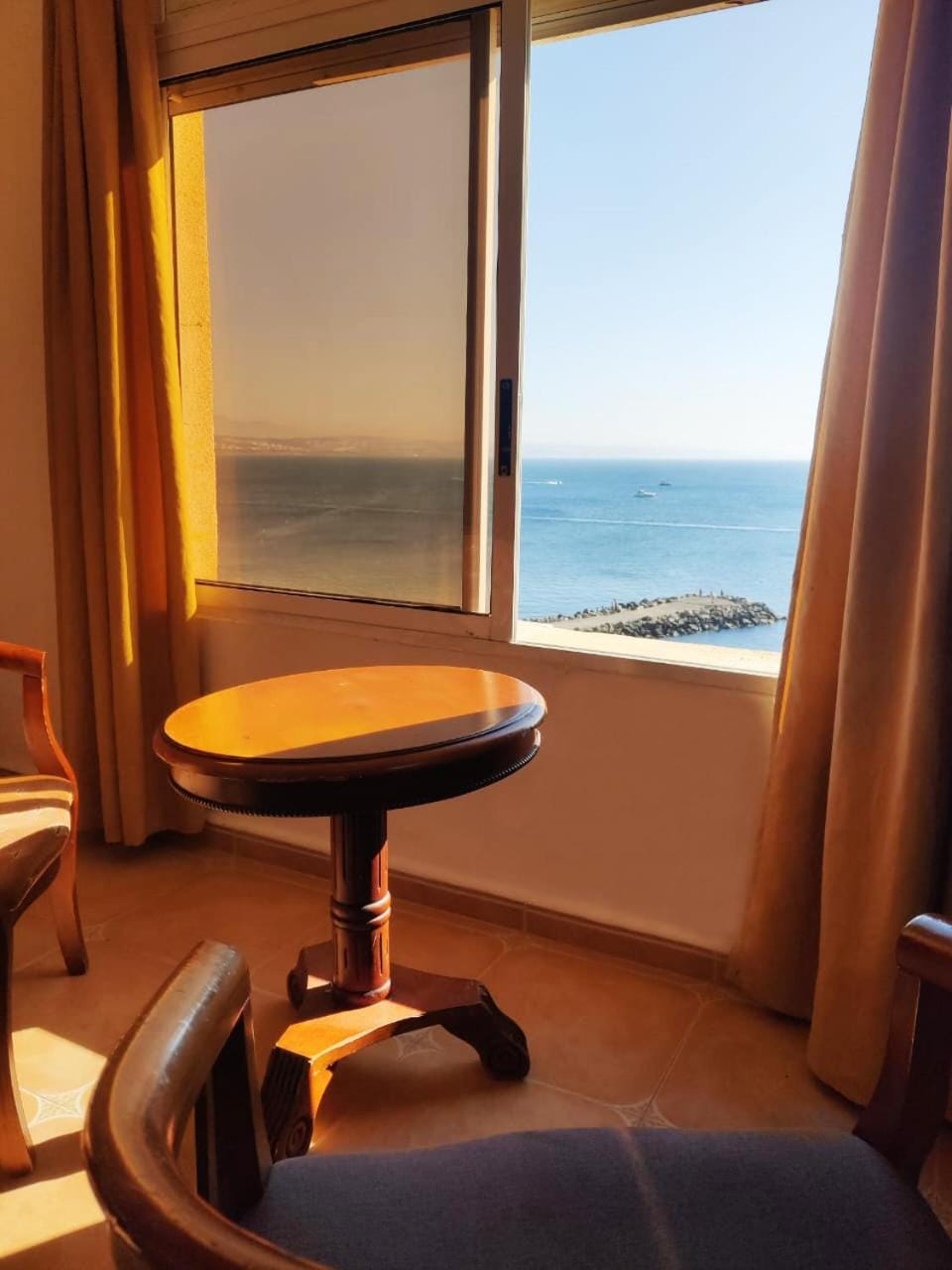 Natural landscape, Seating area, Bedroom, Sea view